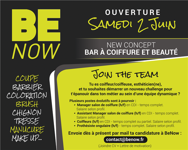Offre d'emploi coiffure Manager/Assistant Manager H/F