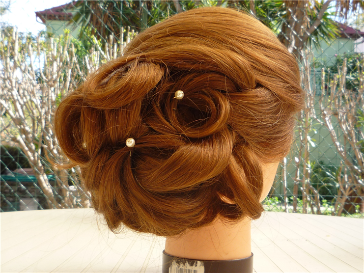 Chignon perles