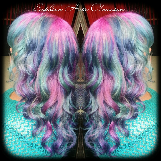 Galaxy oil slick mermaid hair