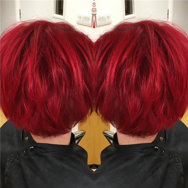 From blonde to fabulous red 