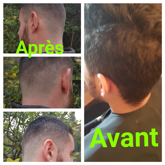 Coupe tendance homme avant après 