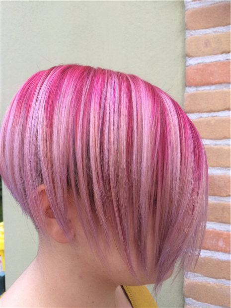 Balayage con sfumature rosa 