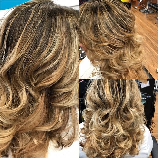 Dramatic balayage ombré  color melt