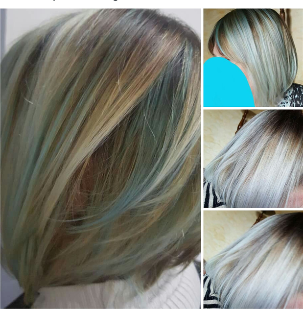 Avant bleu / après blond 