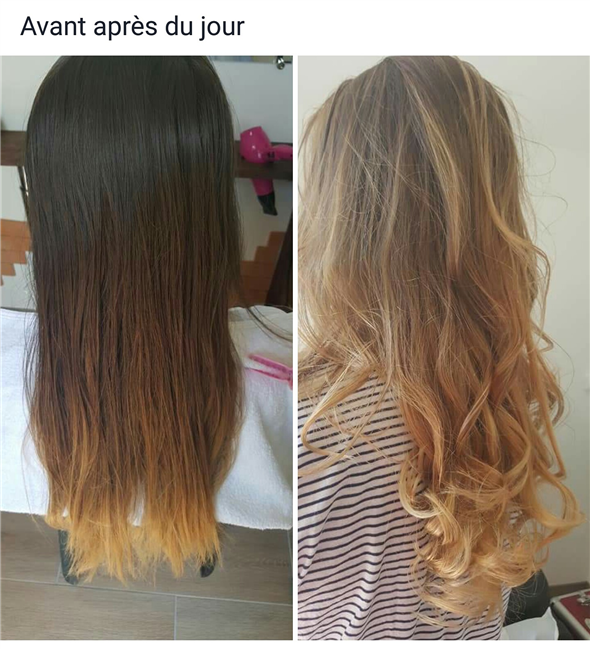 Balayage avant apres