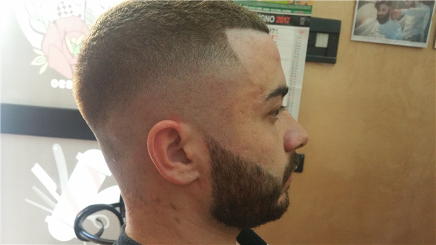 Razor fade e barba modellata