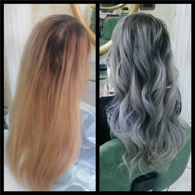 Grey balayage