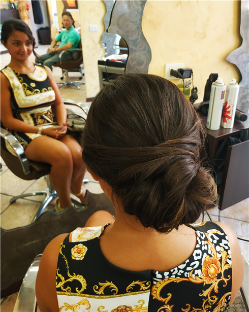 Un chignon basso classico