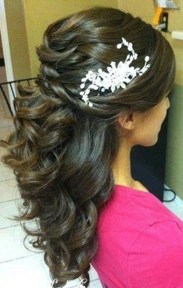 Half up half down hairstyle