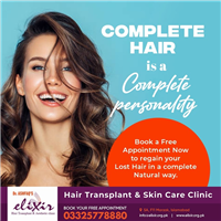 Restore Your Lost Hair Naturally at Elixir Hair Transplant Center Islamabad
